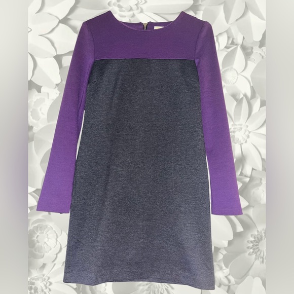 MICHAEL Michael Kors Women's Knit Purple & Gray Midi Stretch Knit Dress - Picture 1 of 7